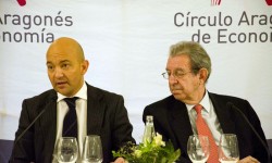 El Secretario de Estado de Comercio, Jaime García-Legaz, con el Presidente del Círculo Aragonés de Economía, Román Alcalá